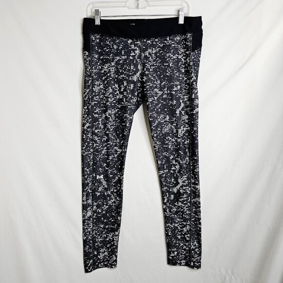 Women's UNDER ARMOUR Camo Leggings BLACK & GRAY size XL Exercise Athletic Pants - Picture 3 of 6